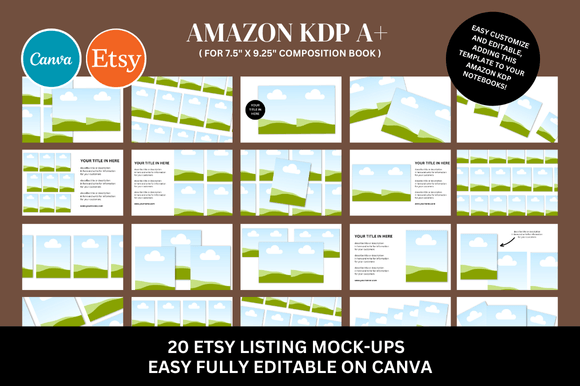 Download 20 Amazon KDP a+ Canva Mockup Bundle - Amazon kdp Collection