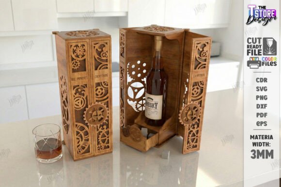 Download Whiskey Gift Box Laser Cut | Vintage Box - Premium Resources