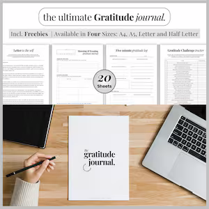 Download Gratitude Journal, Gratefulness Diary - Premium Resources