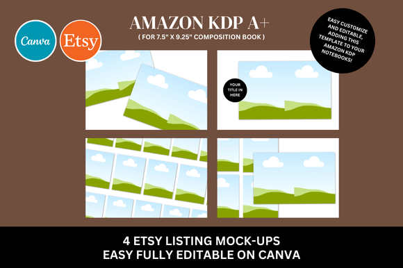 Download Amazon KDP a+ Canva Mockup Bundle - Amazon kdp Collection